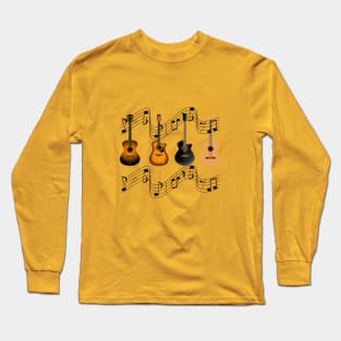 Guitars Funny Guitar Lovers,Bass Guitar Player T shirt Gift Long Sleeve T-Shirt